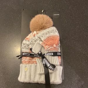 Steve Madden toque and mittens